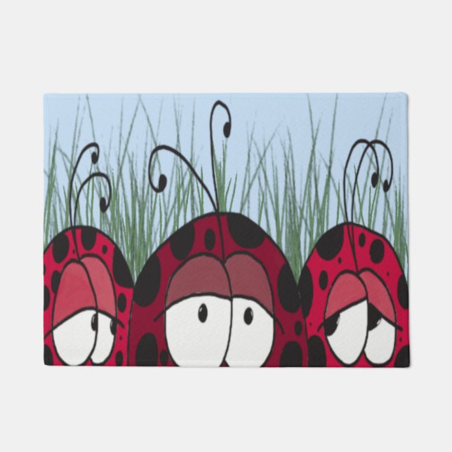 Cute Ladybugs Doormat (Front)