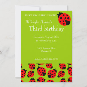 Cute Ladybugs Invitation