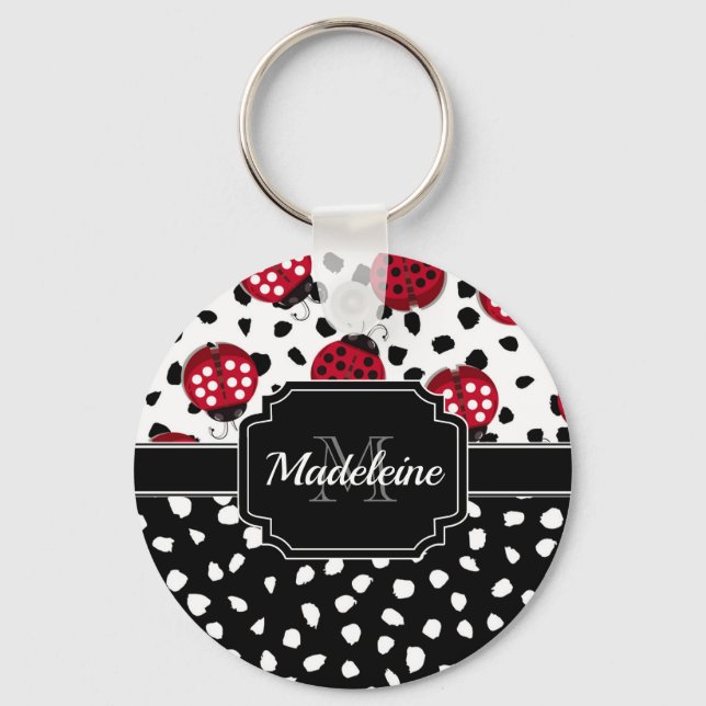 Cute Ladybugs Keychain (Front)