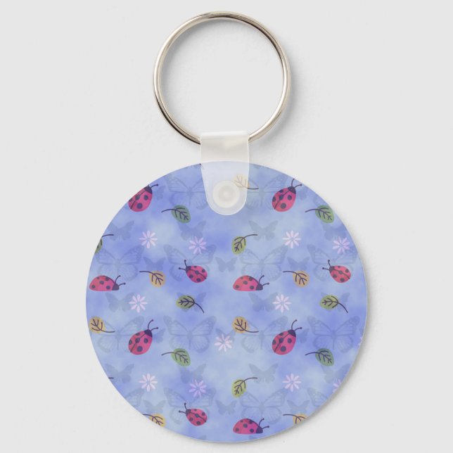 Cute Ladybugs Keychain (Front)