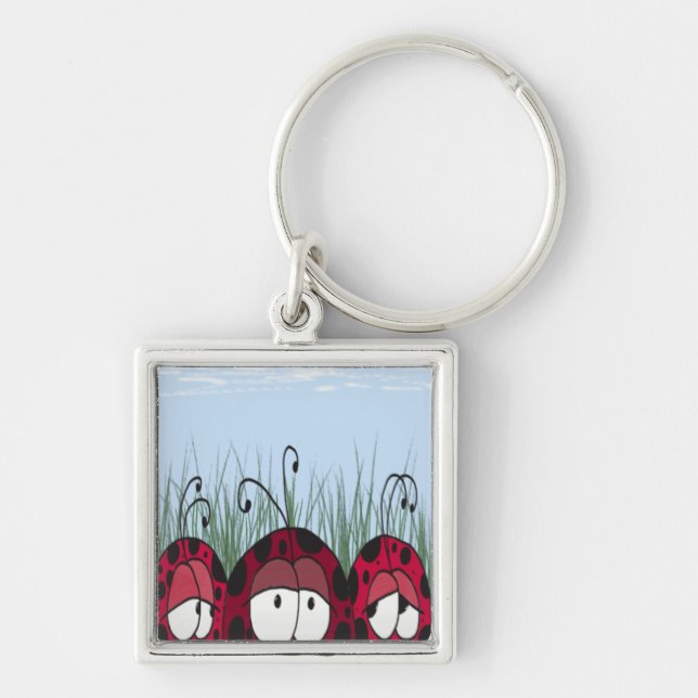 Cute Ladybugs Keychain (Front)