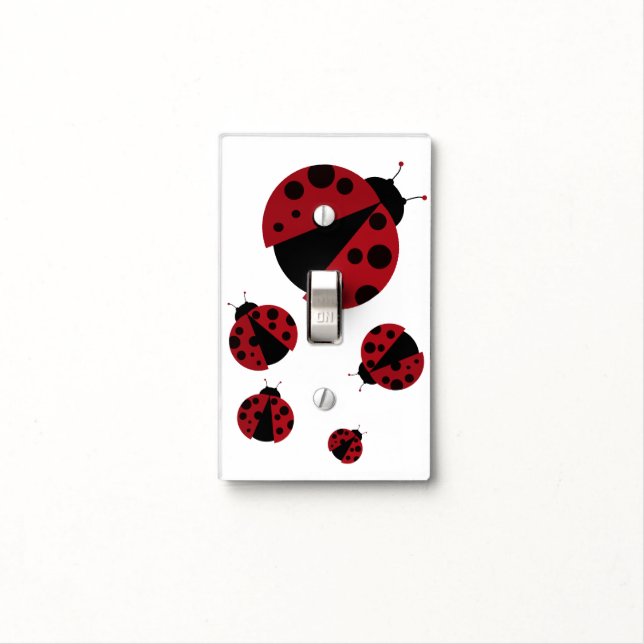 cute Ladybugs Light Switch Cover (In Situ)