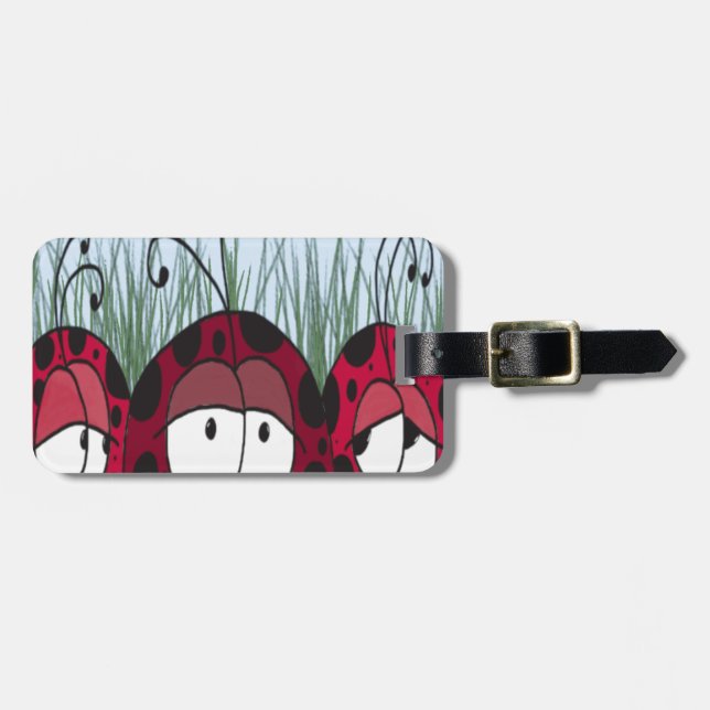 Cute Ladybugs Luggage Tag (Front Horizontal)