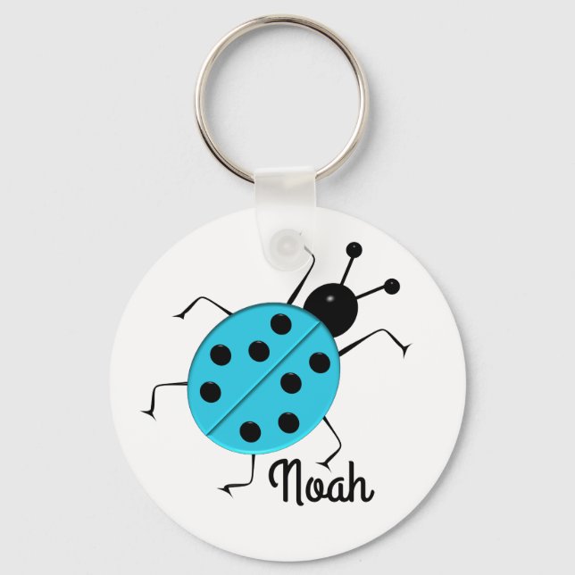 cute ladybugs, personalized keychain (Front)