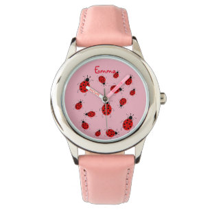 cute ladybugs, personalized watch