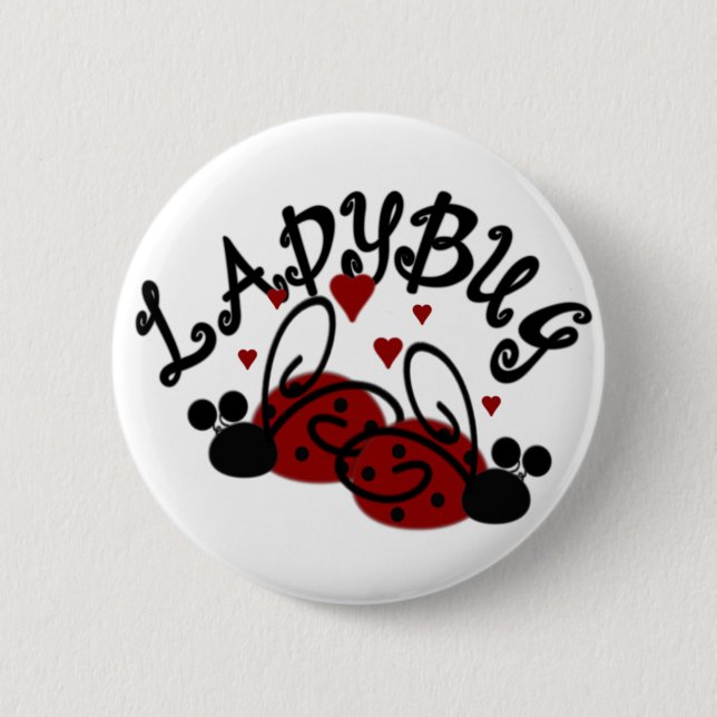 Cute Ladybugs Pinback Button (Front)