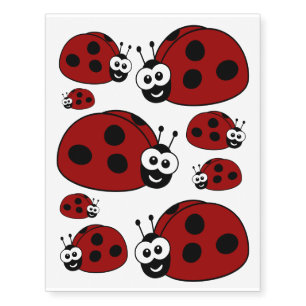 Cute Ladybugs Temporary Tattoos