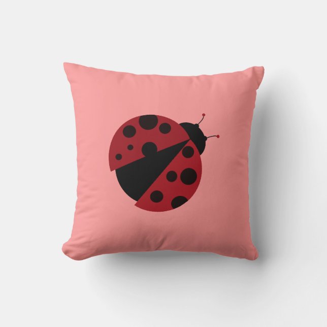 cute ladybugs throw pillow (Front)