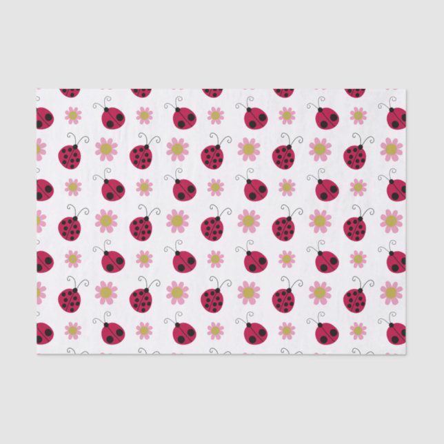 Cute Ladybugs Tissue Paper (Front)