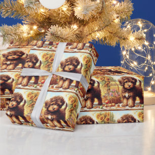 Cute Lagotto Romagnolo Painting Wrapping Paper