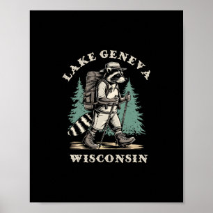 Cute Lake Geneva Wisconsin Hiking Trail Adventure  Poster