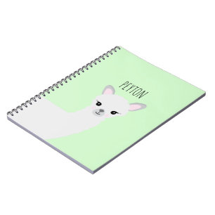 Cute Lama Spiral Photo Notebook