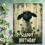 Cute Lamb and Lucky Shamrocks Irish Happy Birthday Card<br><div class="desc">Introducing our "Cute Lamb and Lucky Shamrocks Irish Happy Birthday Card" – a delightful way to send birthday wishes! Adorned with an adorable cartoon lamb surrounded by lucky shamrocks, this card brings charm and cheer to any birthday celebration. Share warm wishes and Irish luck with this heartwarming design, making birthdays...</div>