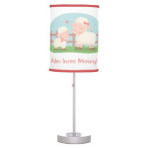 Cute Lamb and Mommy Nursery Room Decor Table Lamp