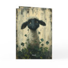 Cute Lamb and Shamrocks St Patrick's Day