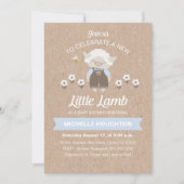 Cute Lamb Baby Boy Shower Invitation (Front)
