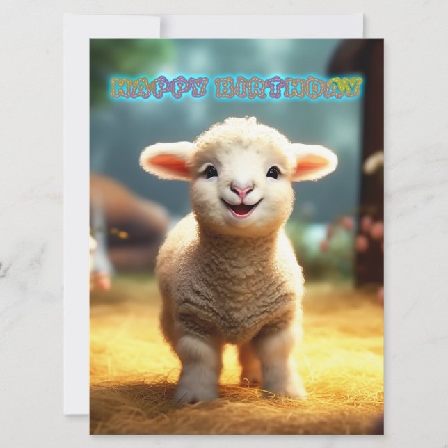 Cute Lamb Birthday (Front)