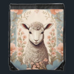 Cute Lamb Delicate Pastel Floral Drawstring Bag<br><div class="desc">Carry a touch of soft, countryside charm wherever you go with this Cute Lamb Delicate Pastel Floral Drawstring Bag, featuring an adorable lamb surrounded by delicate pastel flowers. The gentle color palette and dreamy floral details create a sweet, calming design that’s perfect for everyday use. Ideal for gym essentials, school...</div>