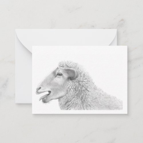 Cute Lamb Note Card