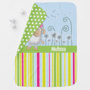 Cute Lamb Sheep Baby Blanket