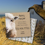 Cute Lamb Sheep Knitting Instructor Teacher Card at Zazzle
