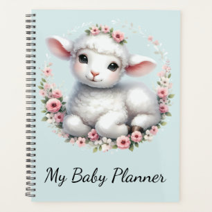 Cute Lamb with Floral Crown Illustration Planner