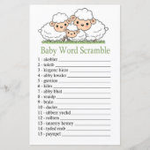 Cute lambs Baby word scramble game (Front)