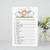 Cute lambs Baby word scramble game (Standing Front)