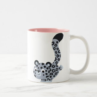 Cute Landing Cartoon Snow Leopard Mug