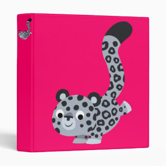 Cute Landing Snow Leopard Avery Binder