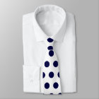 Cute large navy blue polka dots on white
