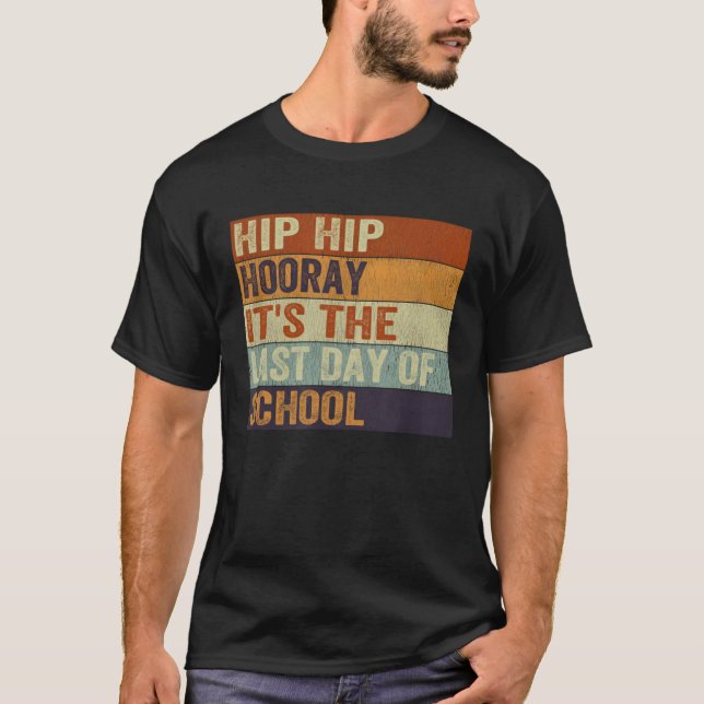 Cute Last Day Of School For Kids Boys Teacher Vint T-Shirt (Front)
