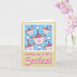 Cute Latte Smiles Coffee Lover Happy Birthday  Card