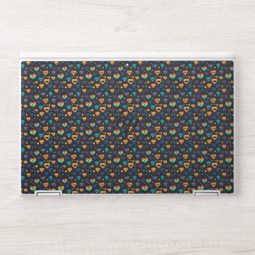 Cute laughing and smiling little hearts positive  HP laptop skin