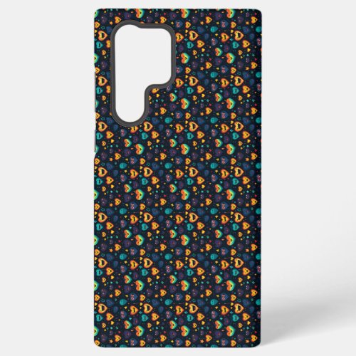 Cute laughing and smiling little hearts positive  samsung galaxy s22 ultra case