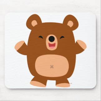 Cute Laughing Cartoon Bear mousepad