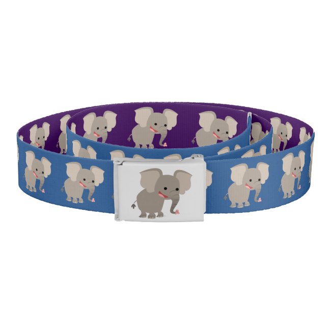 Cute Laughing Cartoon Elephant Casual Belt (Coil)