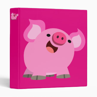 Cute Laughing Cartoon Pig Binder
