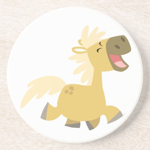 Cute Laughing Cartoon Pony Coaster