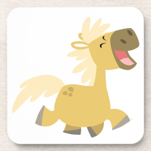 Cute Laughing Cartoon Pony Coasters Set