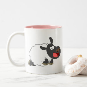 Cute Laughing Cartoon Sheep Mug