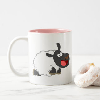 Cute Laughing Cartoon Sheep Mug