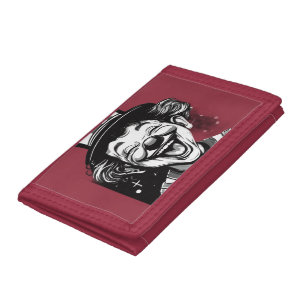 Cute Laughing Clown Logo for Kids Trifold Wallet