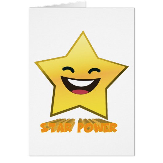 Cute Laughing Smiling Star Power Cards (Front)