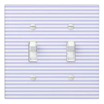 Cute Lavender and White Stripes Light Switch Cover