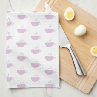Cute Lavender Coffee Cups Pattern