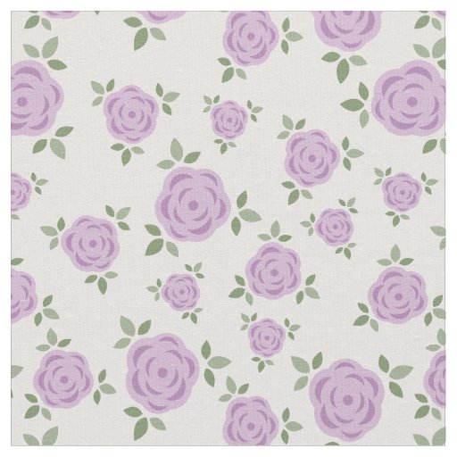 Cute Lavender Floral Pattern Fabric