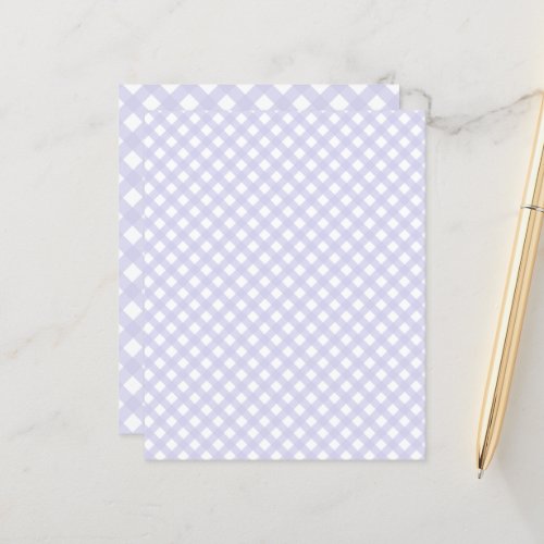 Cute Lavender Gingham Pattern Scrapbook Paper