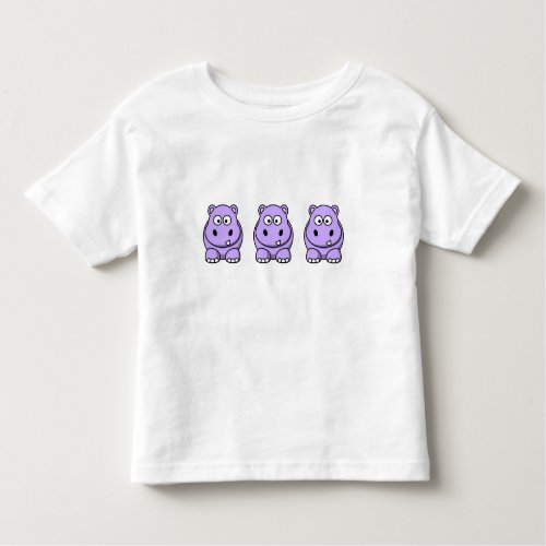 Cute Lavender Hippo Toddler T_shirt