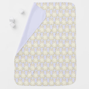 Cute lavender lilac bunny illustration pattern baby blanket